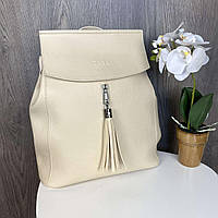 Женский городской рюкзак сумка 2 в 1 в стиле Zara Молочный "Gr"