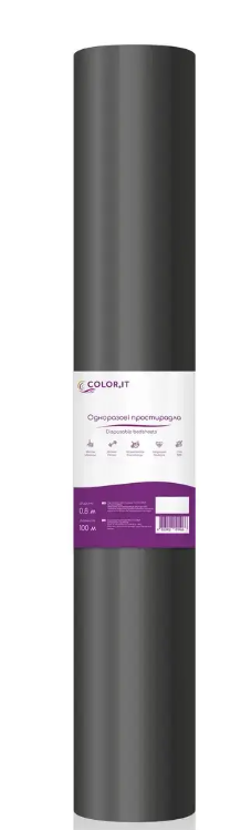 Простирадло спанбонд рулон COLOReIT 0,8*100 м чорна