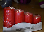 Набір свічок 4 шт. циліндр Червоні (sw50/4-030), фото 7