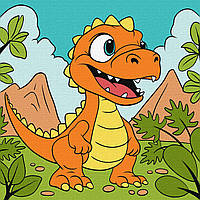 Детская картина по номерам "Забавный динозавр" KHO6104 IDEYKA