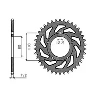 Звезда задняя SUNSTAR 1-4335-45