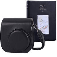 Комплект Аксессуаров (чехол, альбом) Black для Камеры Моментальной Печати Fujifilm Instax Mini 12 / 11