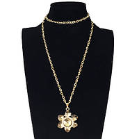 Модна підвіска для жіночої шиї перловий круг із культкою