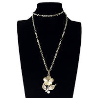 Підвіска ланцюжок Квітка на стебел для жіночої шиї