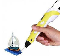 3D ручка для рисования 3D Ручка для детей Желтая 10м пластика