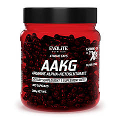 L-аргінін альфа-кетоглютарат Evolite Nutrition AAKG Extreme 300 капсул