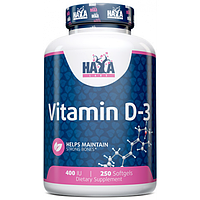 Вітамін Д3 Haya Labs VITAMIN D-3 400 IU 250 softgels EXP 04/24 року включно