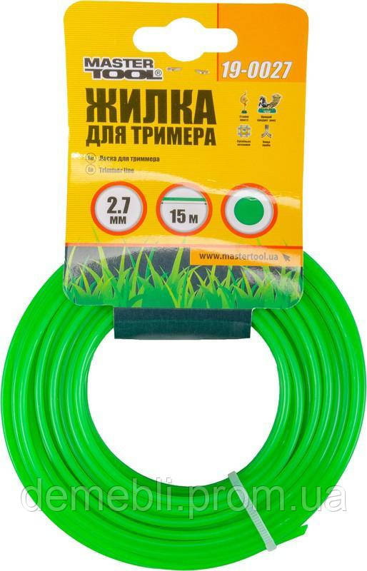 Жилка для тріммера MASTERTOOL 2.70 мм 15 м "коло" 19-0027  DMB, фото 1