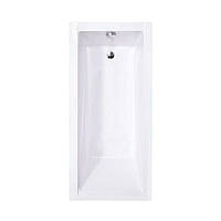 Ванна акрилова 120х70х55,5 см прямокутні Modern біла з ногами вкладиш якісна Besco рівна (Гарантія 12 міс)