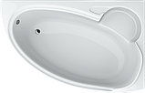 Ванна акрилова асиметрична правостороння 170х110 ADELE кутова без ніг та панелі біла Swan (Гарантія 12 міс), фото 2