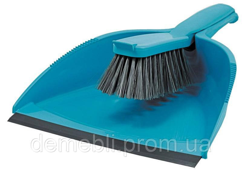 Совок і щітка для сміття ГОСПОДАР 330х235х85 мм кольоровий 14-6416 DMB, фото 1