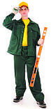 Куртка робоча ЛІДЕР-1, сумішова, зелена, фото 2