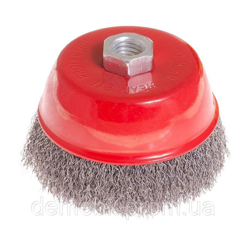 Щітка торцева MASTERTOOL з рифленого дроту 100 мм М14 19-7210  DMB, фото 1