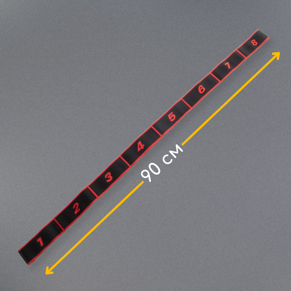 Лента эластичная для растяжки 8 петель, Лента для стретчинга Record Elastiband Красный (1719) - фото 3 - id-p1506598022