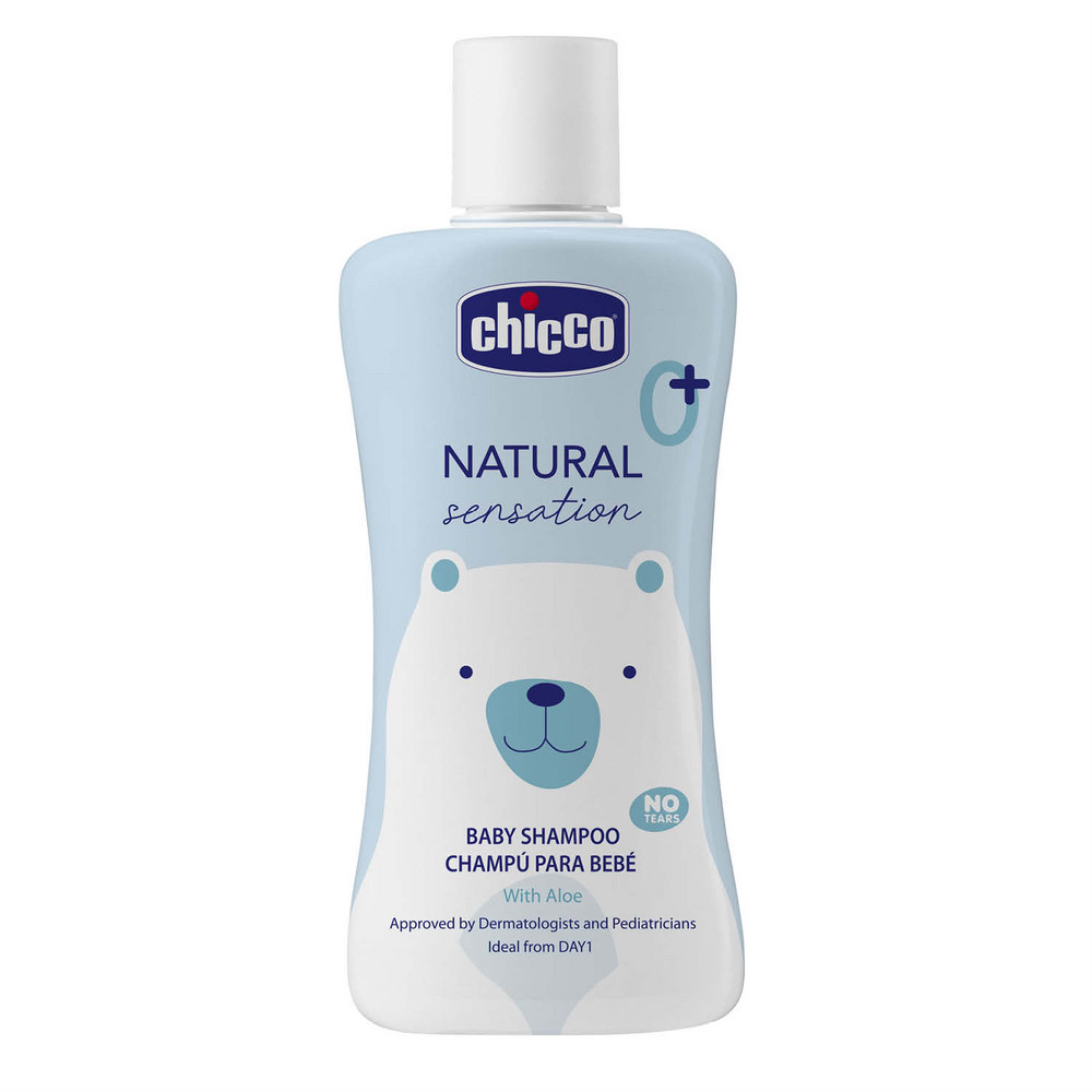 Шампунь з алое та олією солодкого мигдалю Chicco Natural Sensation "Без сліз", 200 мл, фото 1