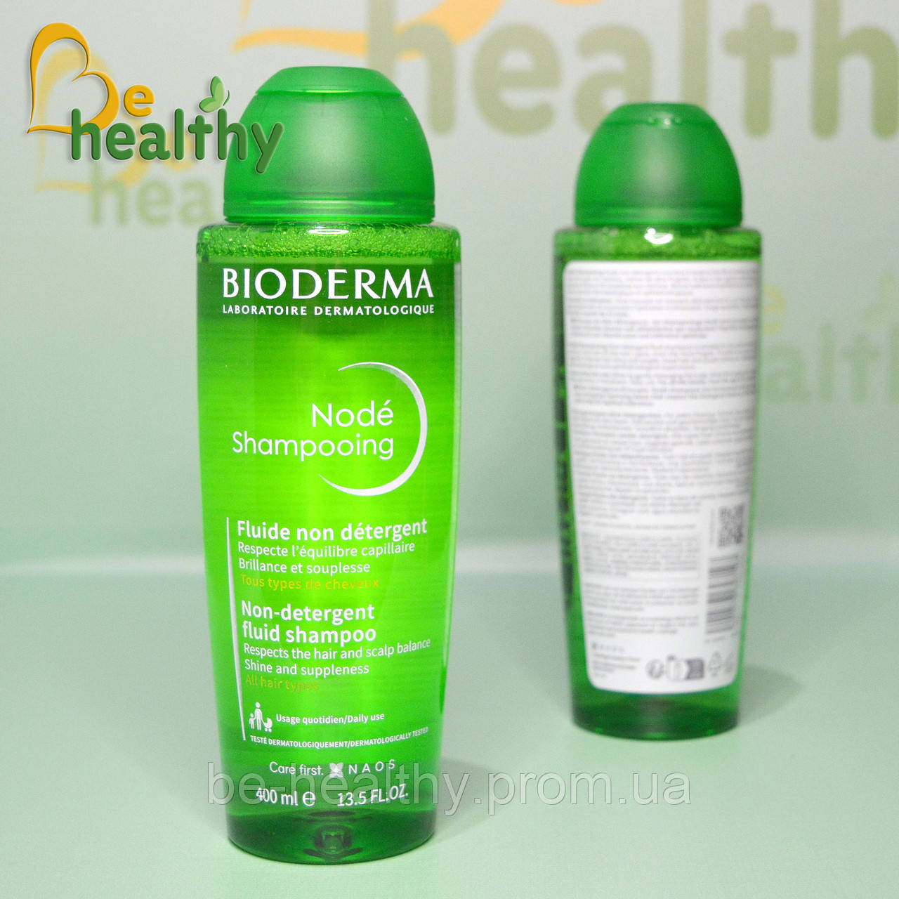 Шампунь-флюид для всех типов волос Биодерма, Bioderma Nodé Fluid Shampoo, 400 мл - фото 2 - id-p1973988201