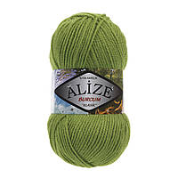 Нитки пряжа для вязания акриловая детская BURCUM KLASIK Буркум Класик от ALIZE Ализе № 210 - зеленый