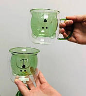 Чашка с двойными стенками OLens Зеленая Умка 102-233 250 мл зеленая h