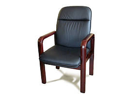 Крісло офісне Ліворно шкіра люкс чорна (Діал ТМ)