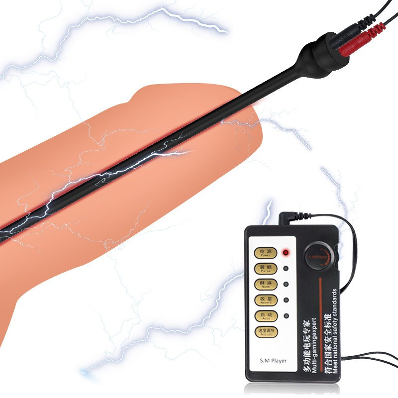 Electric-sex Super long 36 cm silicone urethral plug Кітті