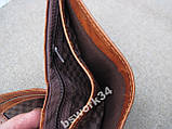 Гаманець чоловічий "Dolar" (портмоне, гаманець, візитниця) — 2 кольори, подарунковий гаманець для чоловіків коричневий, фото 5