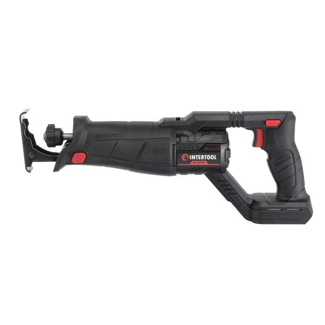 Пила шабельна INTERTOOL WT-0367 акумуляторна з безщітковим двигуном 20В, 0-2500об/хв, хід пилки 28мм, без ЗП та АКБ