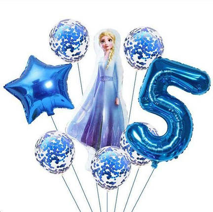 Фонтан із кульок Холодне серце Frozen з Ельзою | Синій, фото 1