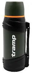 Термос Tramp Travel Line 1.6 л оливковий UTRC-139 (неірж, тримає до 24 години), термос питний для чаю та кави