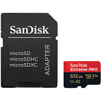 Карта памяти SanDisk 512 GB microSDXC UHS-I U3 Extreme Pro+SD Adapter (SDSQXCD-512G-GN6MA) d