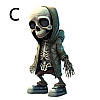 Круті фігурки скелетів, прикраса ляльки-скелета на Гелловін, фото 4