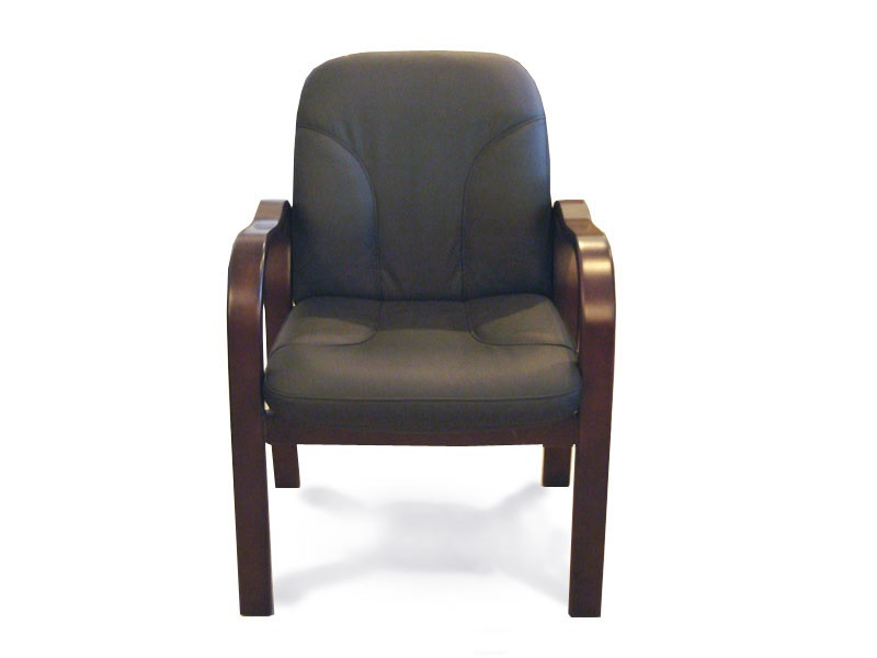 Кресло офисное для конференций Касеро комбинированная кожа люкс черная (Диал ТМ) - фото 2 - id-p879838172