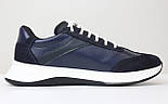 Сині кросівки чоловічі шкіряні нубук вставки взуття великих розмірів Rosso Avangard DolGa Blu Nub BS, фото 2