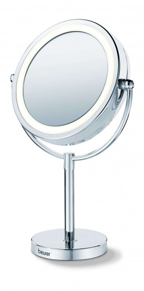 Дзеркало косметичне Beurer настільне, від мережі, діаметр — 17 см, підсвітка, білий BS_69 (код 76800)