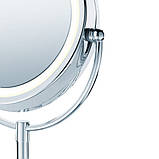 Дзеркало косметичне Beurer настільне, від мережі, діаметр — 17 см, підсвітка, білий BS_69 (код 76800), фото 3