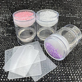 Печатка для стемпінгу широкий з декором "Зефірка" штампик для манікюру та дизайну нігтів друк на нігтях