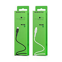 USB кабель BOROFONE BX16 Easy charging USB - Lightning ЧОРНИЙ