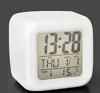 Часы хамелеон CX 508 с термометром будильником и подсветкой