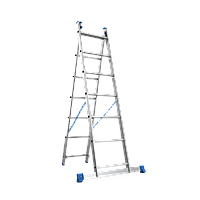 Лестница-стремянка алюминиевая двухсекционная Меткас 2х7 (2.81 м)
