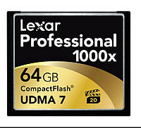 Карта памяти Compact Flash 64GB Lexar 1000X