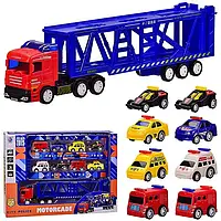 Игровой набор грузовик, автовоз, Трейлер с машинками 8шт. Toys 278-42