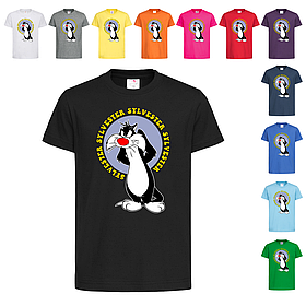 Чорна дитяча футболка Looney Tunes SYLVESTER (11-31-5)