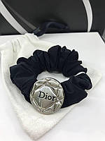 Резинка шелковая средняя для волос с логотипом Диор/ Dior