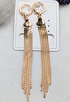 Сережки Xuping Jewelry Медичне золото Довжина 8 см Довгі сережки для випускного