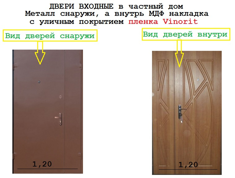 ДВЕРІ ВХОДНІ в приватний будинок 1,20 ширина 2,05 висота