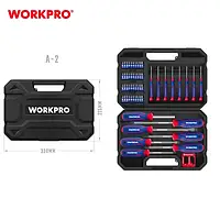 Набор отверток и бит WORKPRO (56 предм.) кейс PRO WP200518