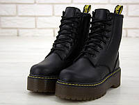 Женские демисезонные ботинки Dr. Martens JADON (черные) высокие повседневные с молнией Y12344