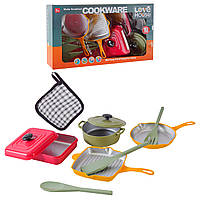 Ігровий набір Посуд XG1-19A, 10 предметів, петельні, каструля, кришки, аксесуари