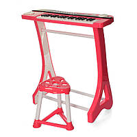 Детский на ножках пианино с 37 клавишами со стульчиком и звуками животных 660-11-12-13