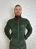 Мужская армейская флисовая кофта Flas Polar + велкро (Зеленая) S