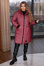 Жіноча зимова довга куртка, фото 2